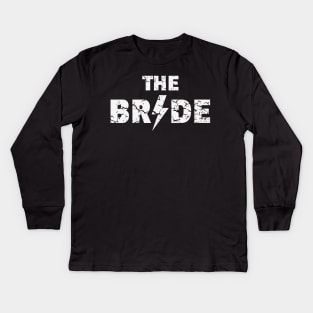 The Bride Rocks (Hen Night / Bachelorette Party / Vintage / White) Kids Long Sleeve T-Shirt